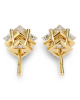 Princess Lab Grown Diamond Solitaire Ear Studs in Gold