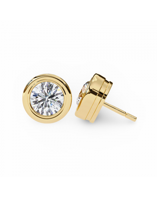 Hazel Lab Grown Diamond Earstuds In Gold 