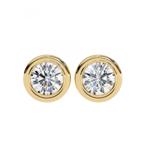 Hazel Lab Grown Diamond Earstuds In Gold 