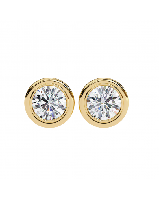 Hazel Lab Grown Diamond Earstuds In Gold 