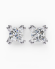 Ava Princess Cut Lab Grown Diamond Solitaire Earrings in gold