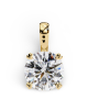 Classic Round Brilliant Solitaire Diamond Pendant in Gold