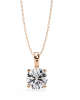 Classic Round Brilliant Solitaire Diamond Pendant in Gold