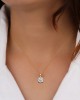 Classic Round Brilliant Solitaire Diamond Pendant in Gold