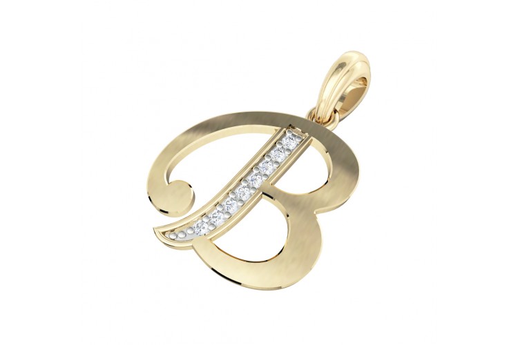 Buy Gold Alphabet B charm Online in India at Best Price - Jewelslane