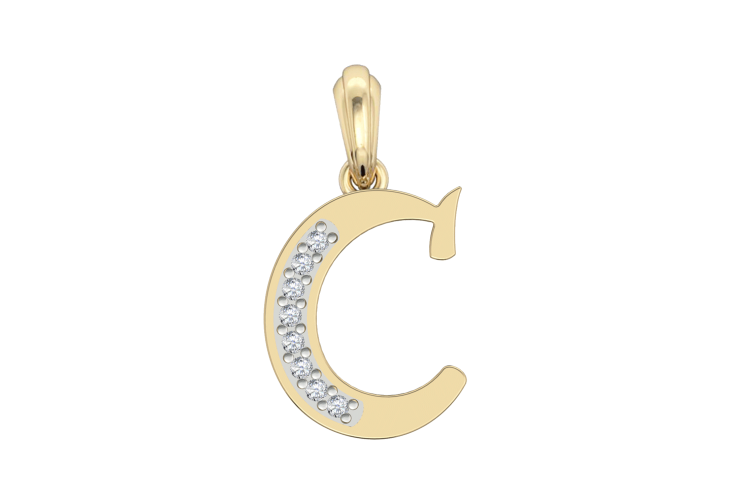 Buy Gold Alphabet C charm Online in India at Best Price - Jewelslane