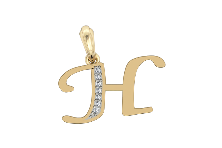 Buy Gold Alphabet H charm Online in India at Best Price - Jewelslane