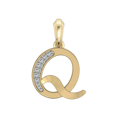 Buy Gold Alphabet Q charm Online in India at Best Price - Jewelslane