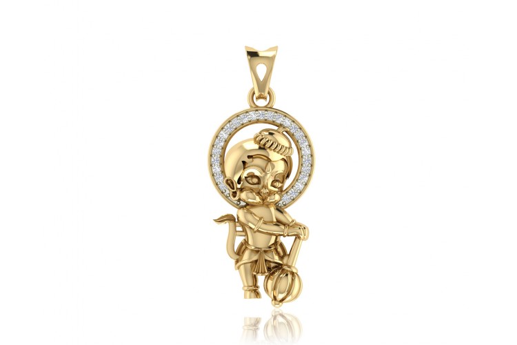 Buy Adorable Bal Hanuman Gold Pendant 