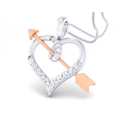 Online Jewellery Shopping - Heart Diamond Pendant at Jewelslane