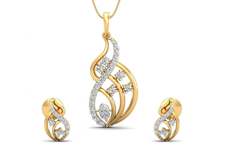 diamond studs and pendant