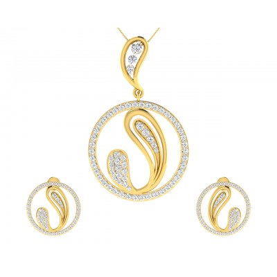 Buy Rainie Diamond Earrings & Pendant Set | Endear Jewellery