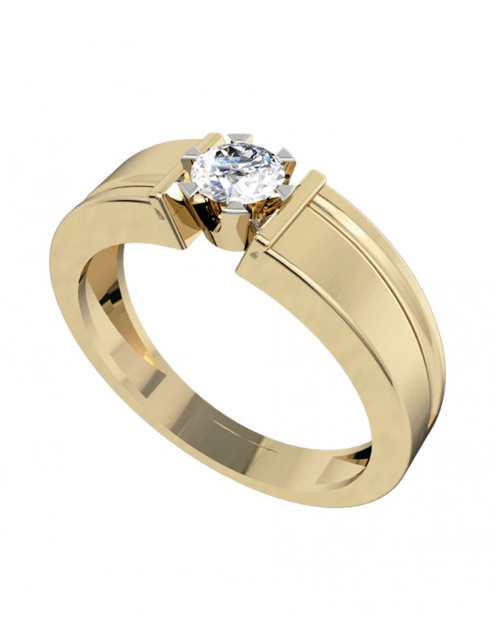 Mens Diamond Ring 0.71ct 10K Yellow Gold 800941